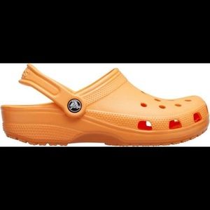 Orange crocs